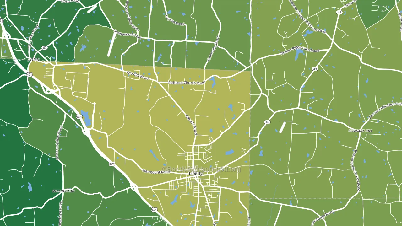 27298, NC block-group voter-turnout map