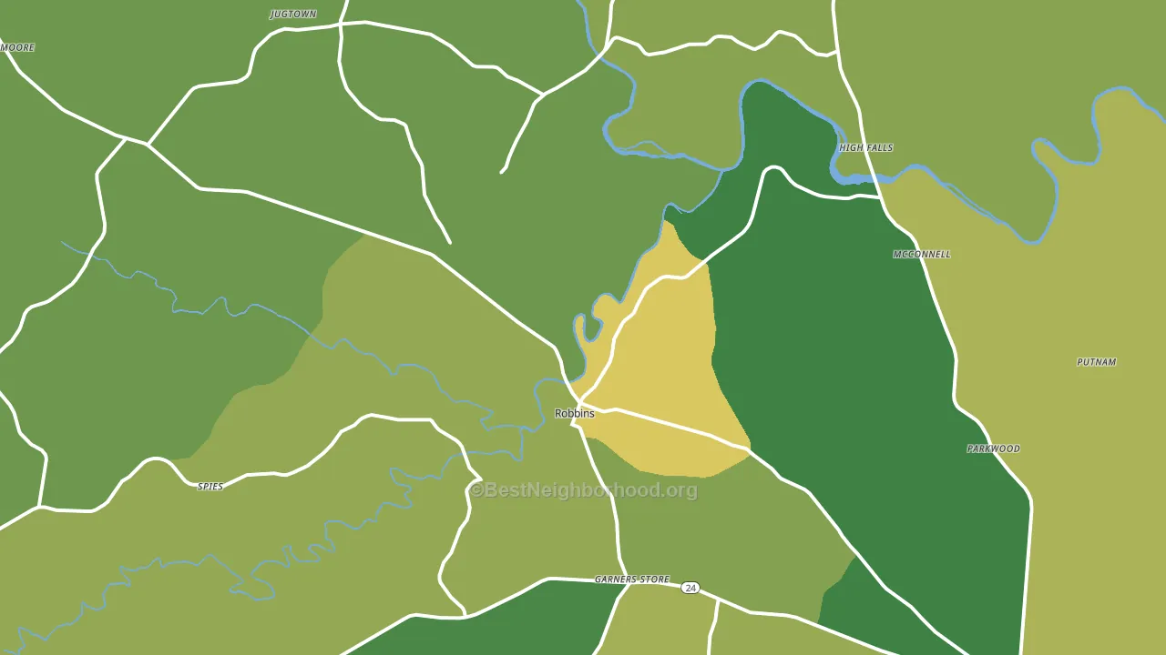 27325, NC block-group voter-turnout map