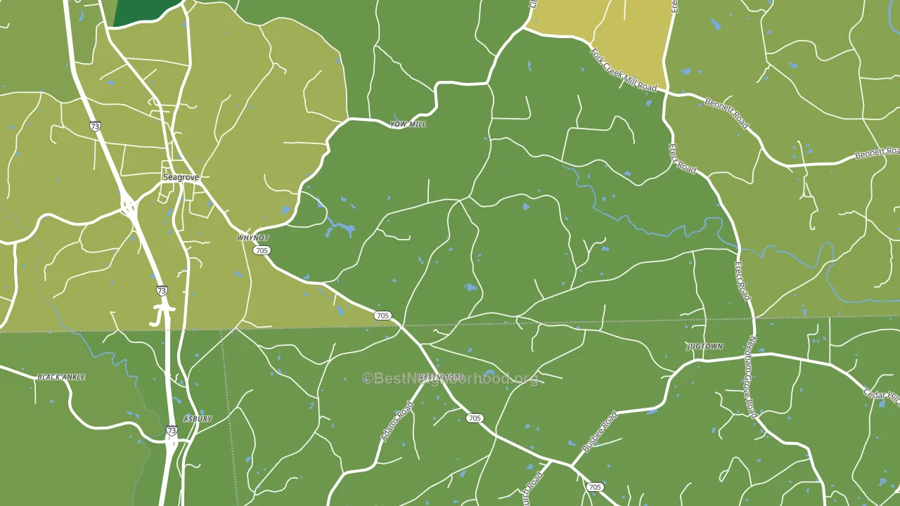 27341, NC block-group voter-turnout map