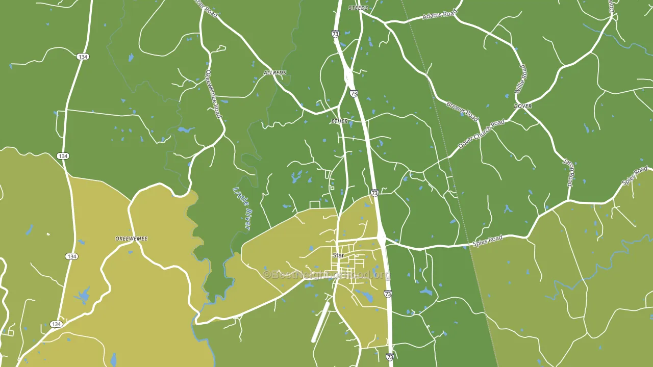 27356, NC block-group voter-turnout map