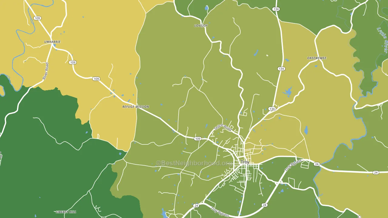 27371, NC block-group voter-turnout map