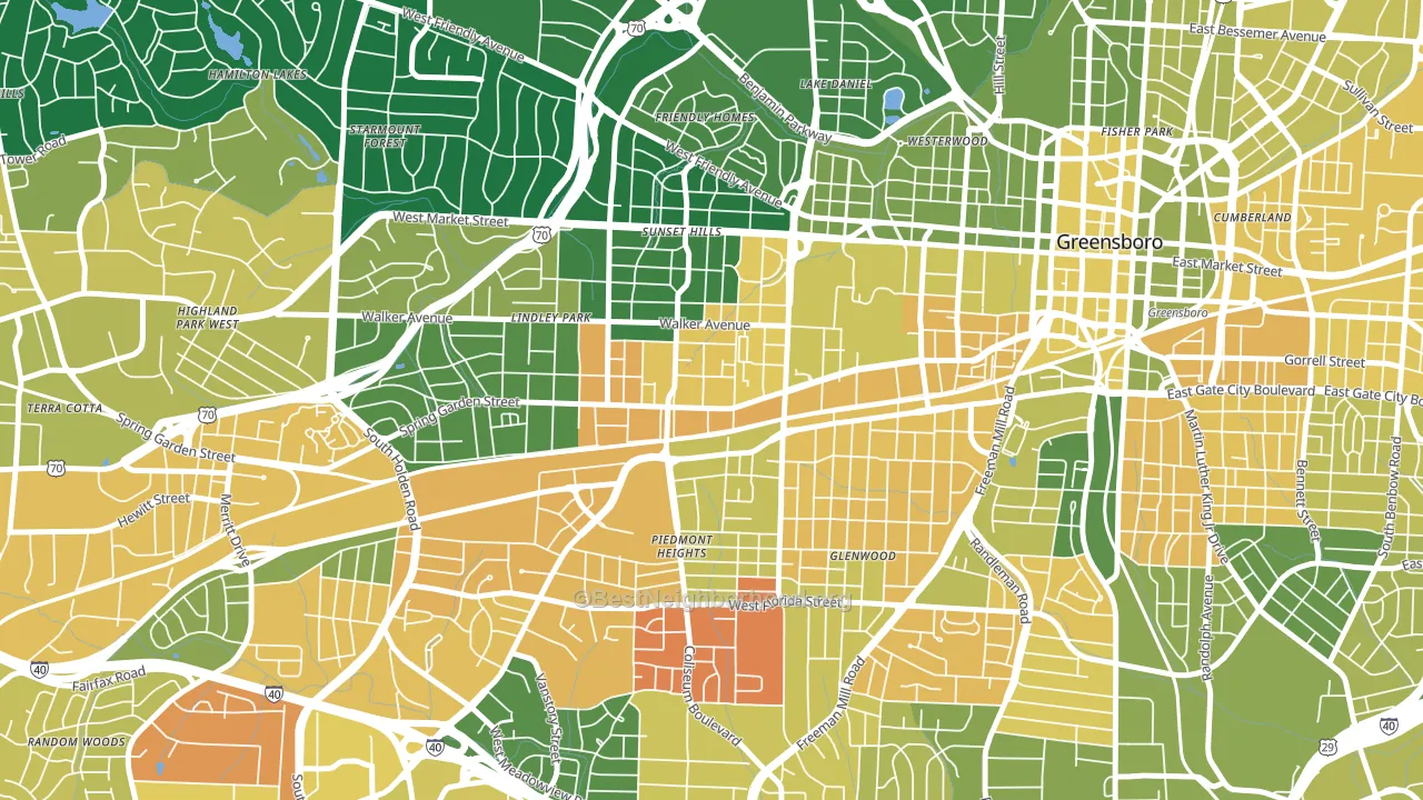 27403, NC block-group voter-turnout map