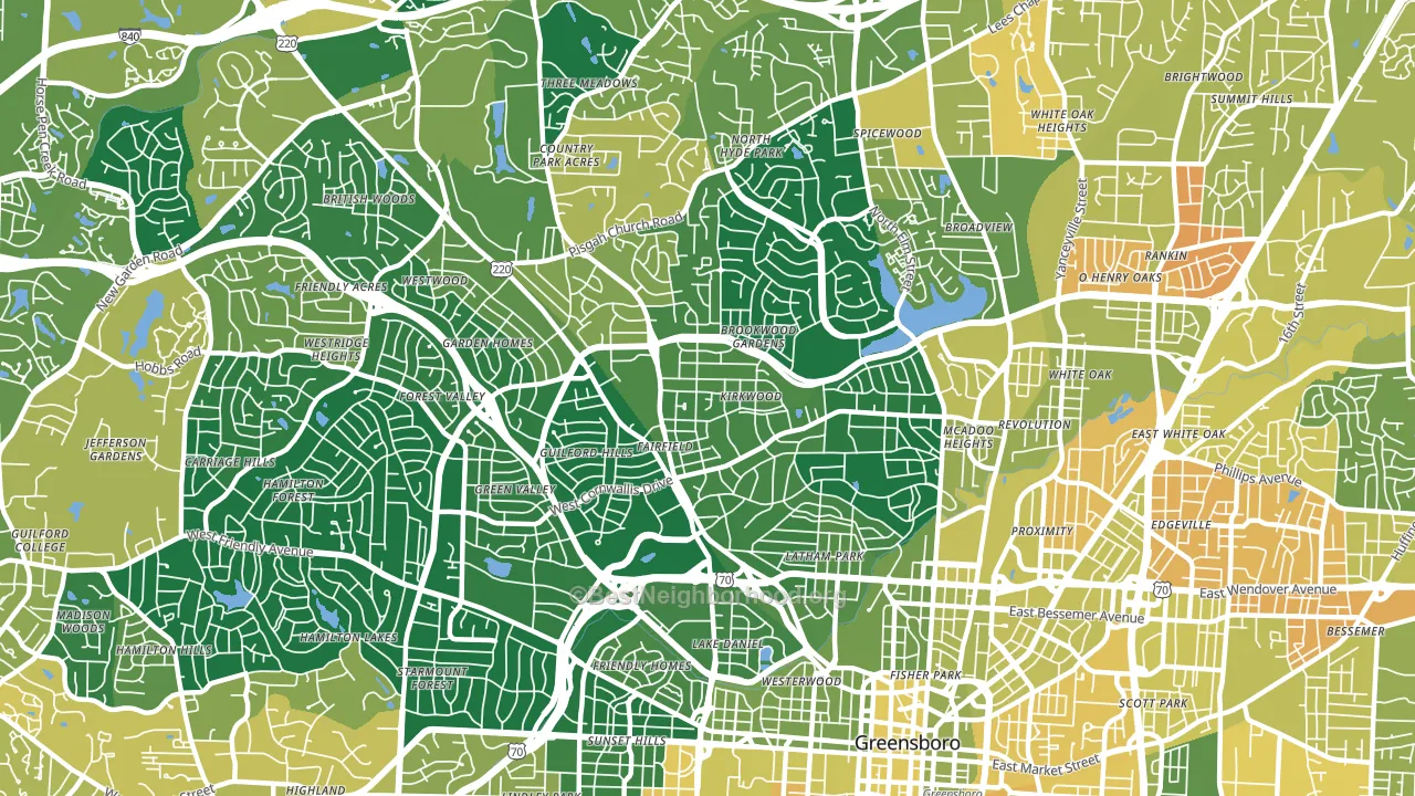27408, NC block-group voter-turnout map