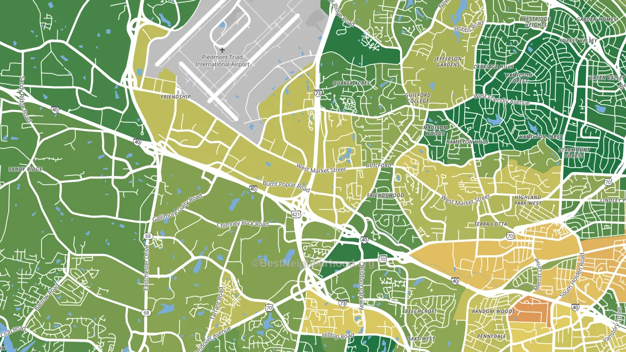 27409, NC block-group voter-turnout map