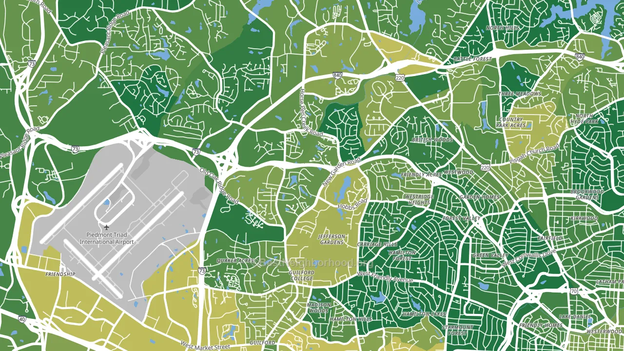27410, NC block-group voter-turnout map