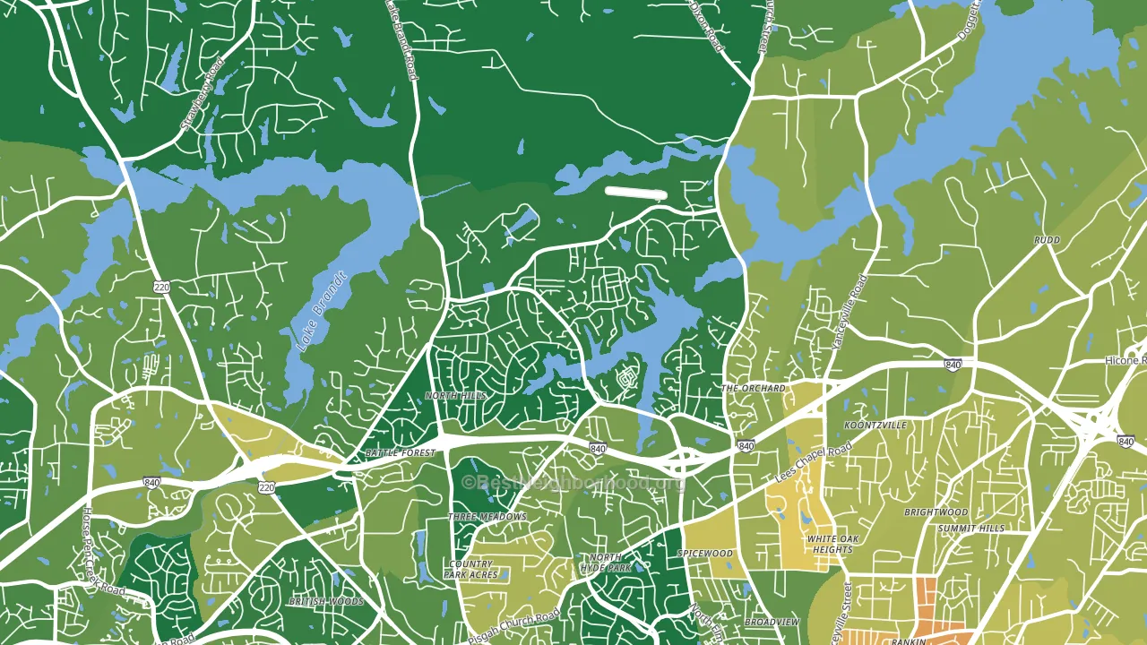 27455, NC block-group voter-turnout map