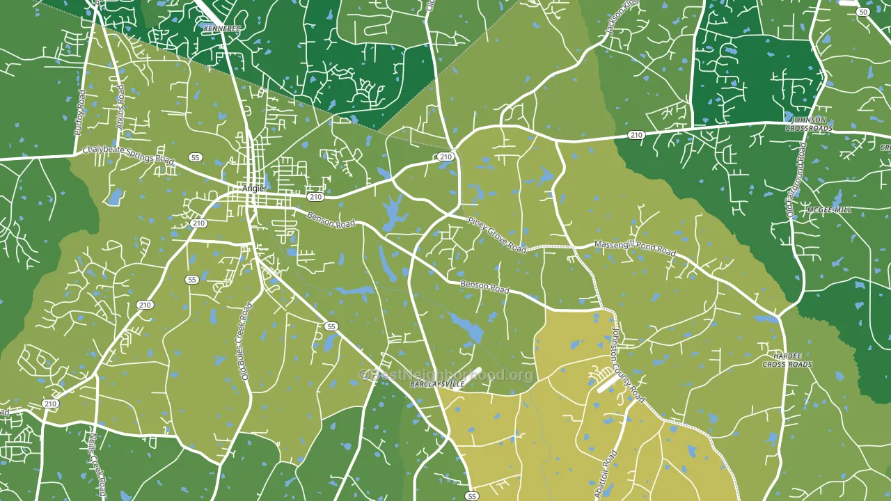 27501, NC block-group voter-turnout map