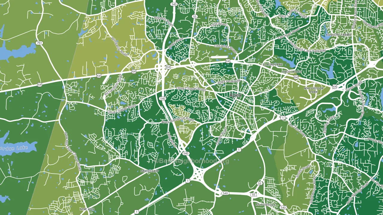 27502, NC block-group voter-turnout map