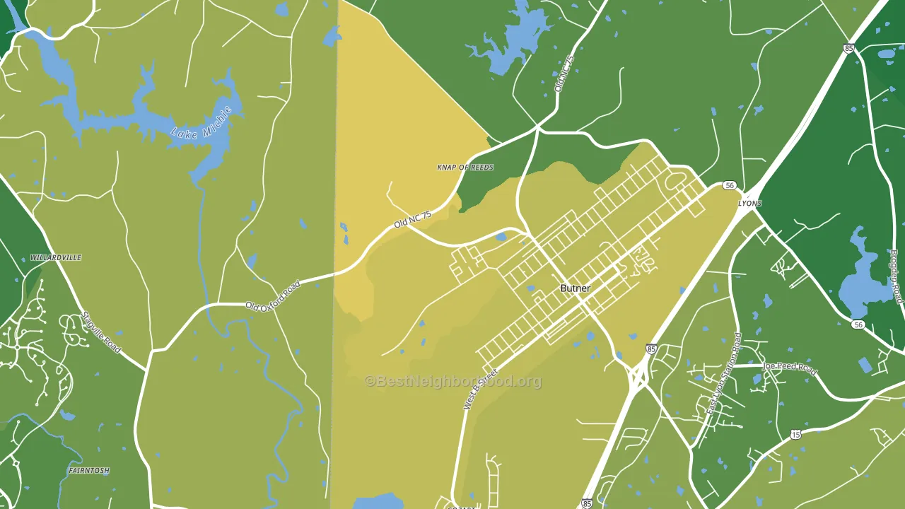 27509, NC block-group voter-turnout map