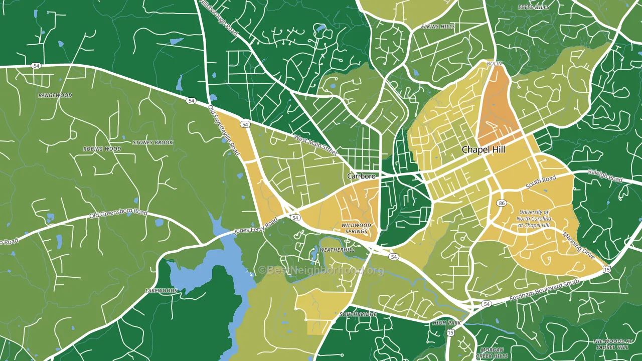27510, NC block-group voter-turnout map