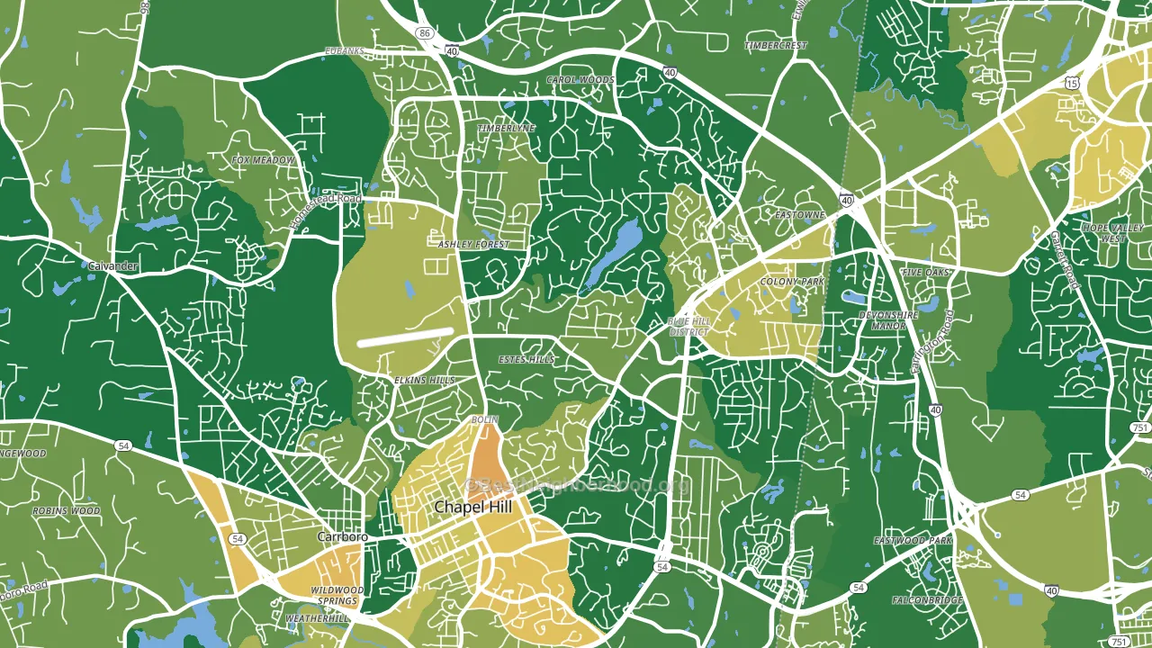 27514, NC block-group voter-turnout map