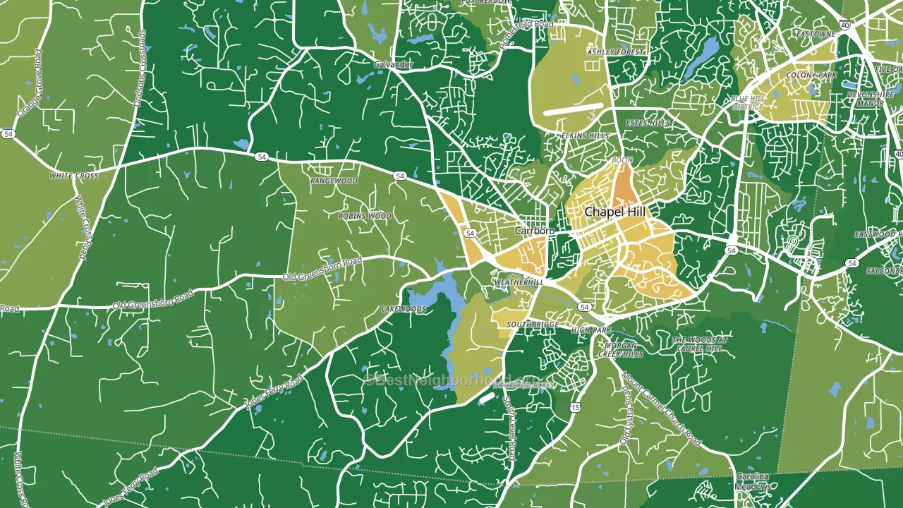 27516, NC block-group voter-turnout map