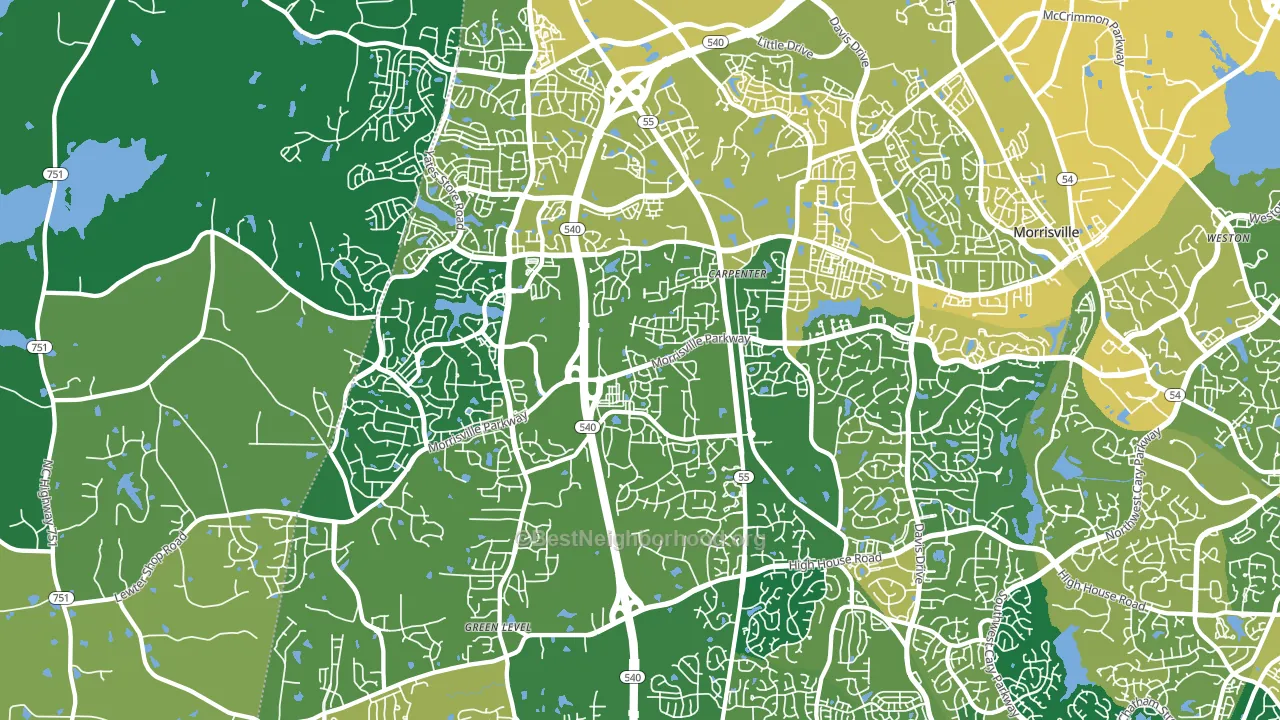 27519, NC block-group voter-turnout map