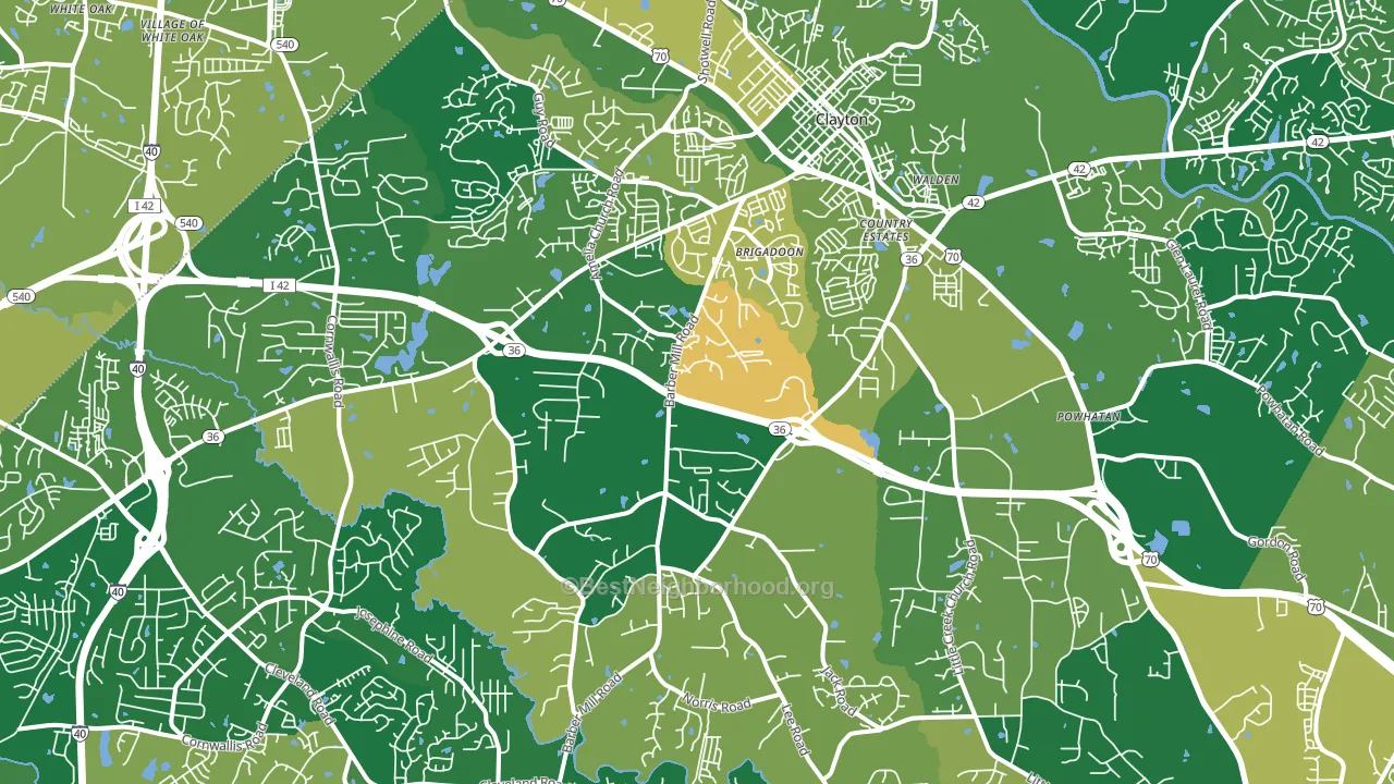 27520, NC block-group voter-turnout map