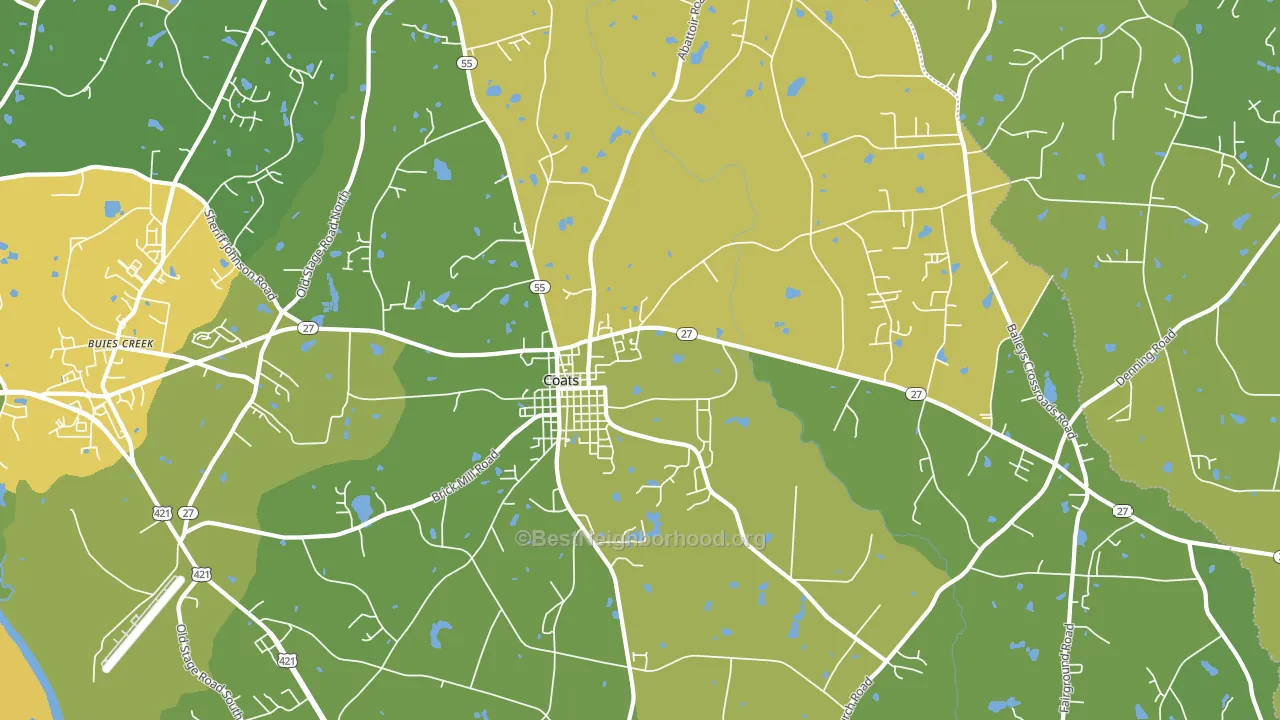 27521, NC block-group voter-turnout map