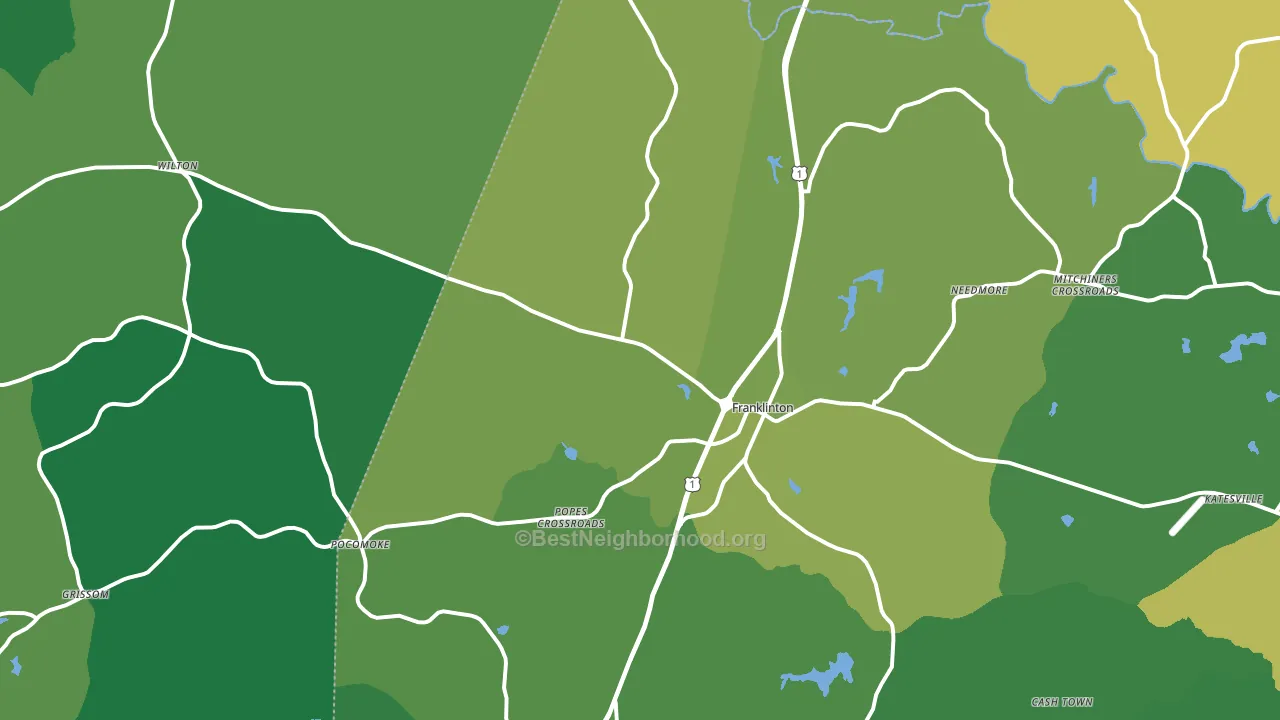 27525, NC block-group voter-turnout map