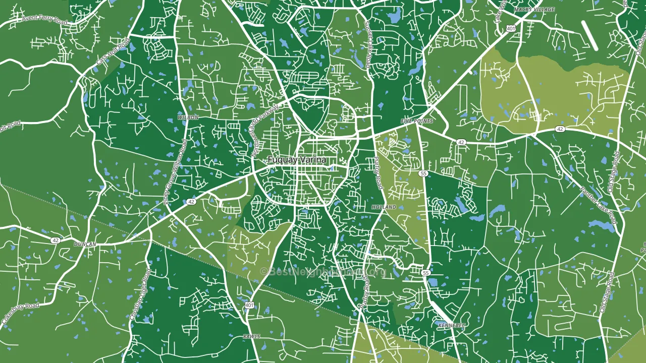 27526, NC block-group voter-turnout map