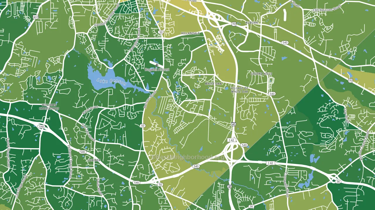 27529, NC block-group voter-turnout map