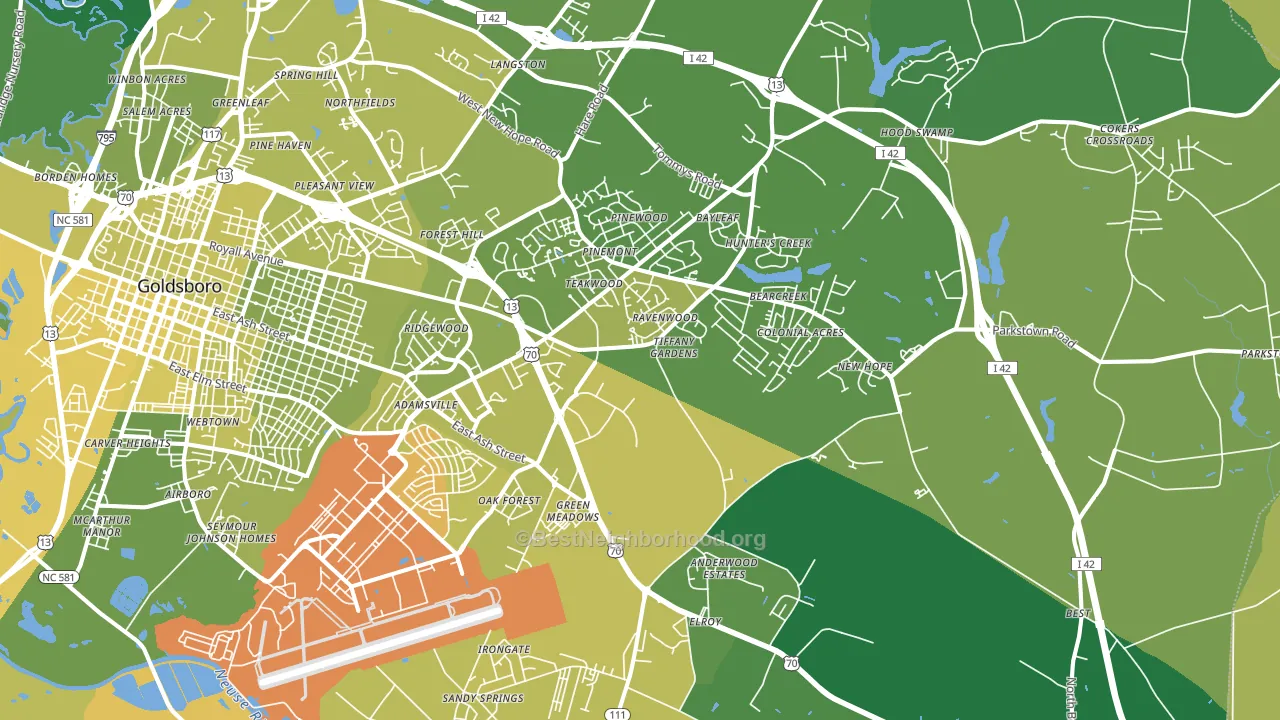 27534, NC block-group voter-turnout map