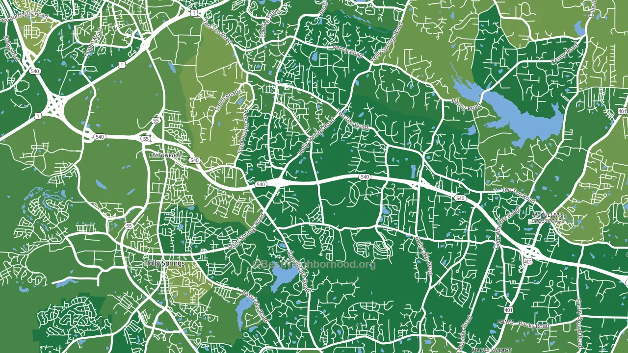 27539, NC block-group voter-turnout map