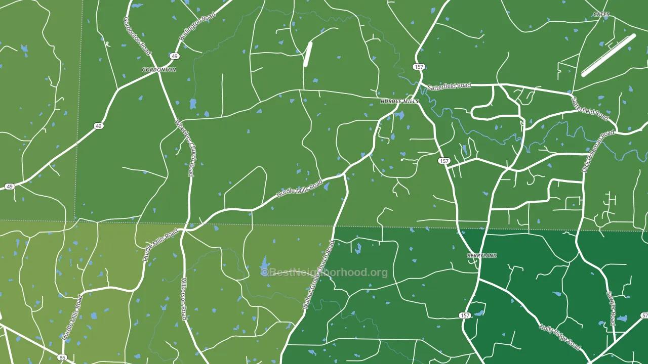 27541, NC block-group voter-turnout map