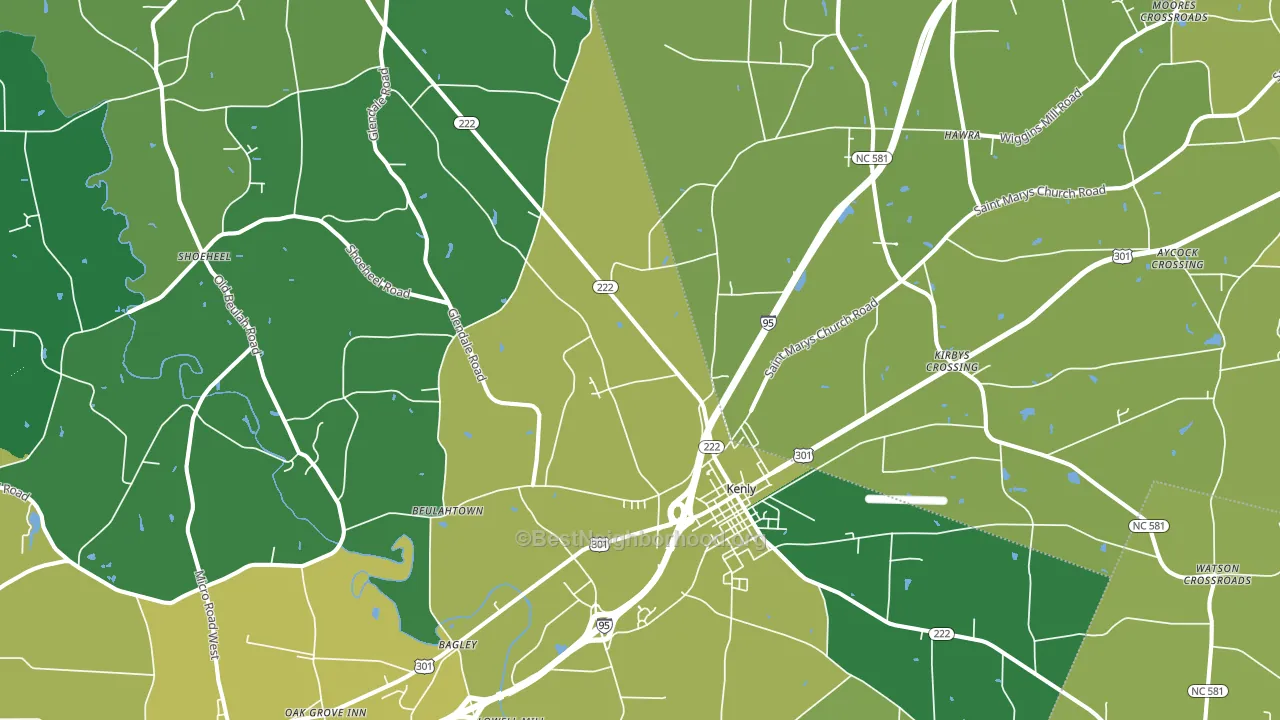 27542, NC block-group voter-turnout map