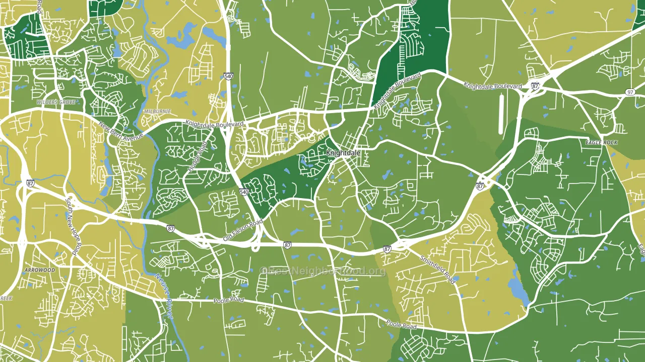 27545, NC block-group voter-turnout map