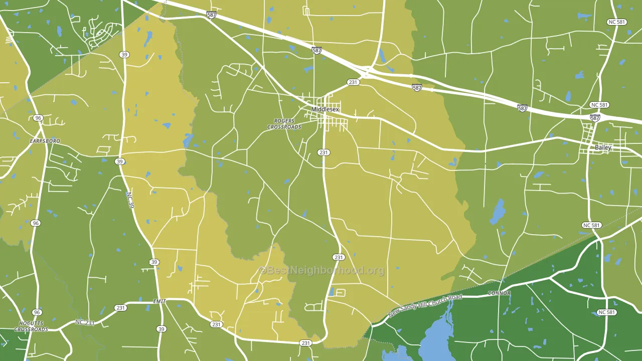 27557, NC block-group voter-turnout map