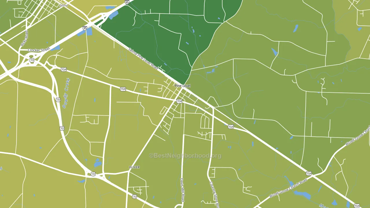 27568, NC block-group voter-turnout map
