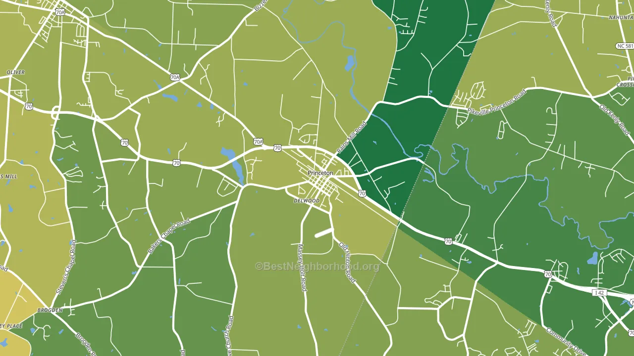 27569, NC block-group voter-turnout map