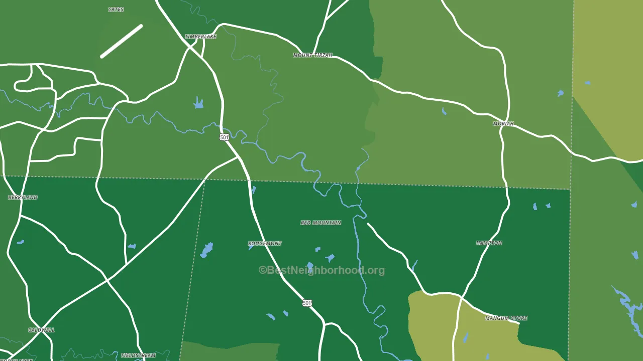 27572, NC block-group voter-turnout map