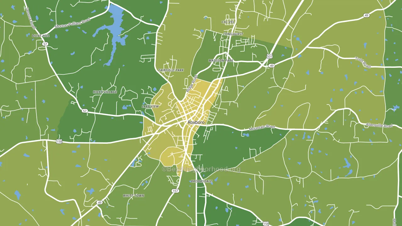 27573, NC block-group voter-turnout map