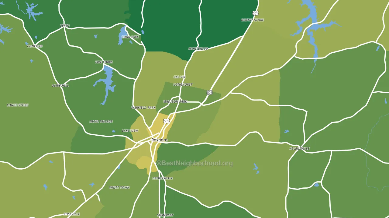 27574, NC block-group voter-turnout map