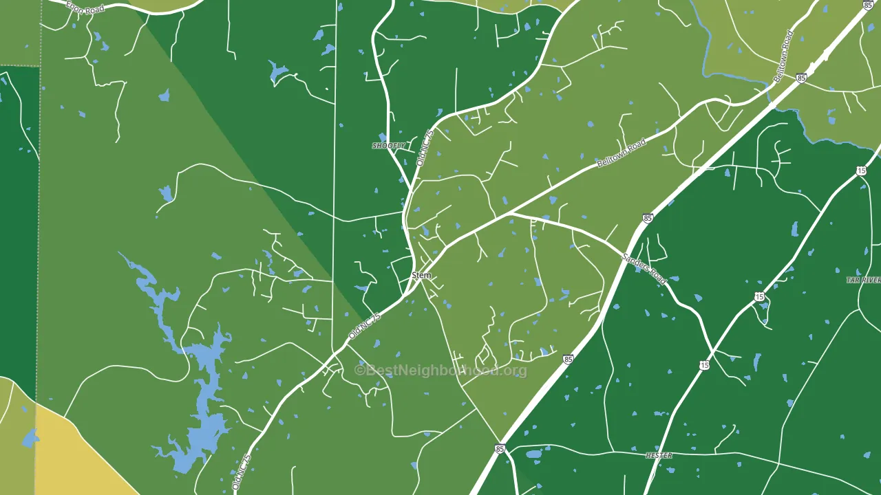 27581, NC block-group voter-turnout map