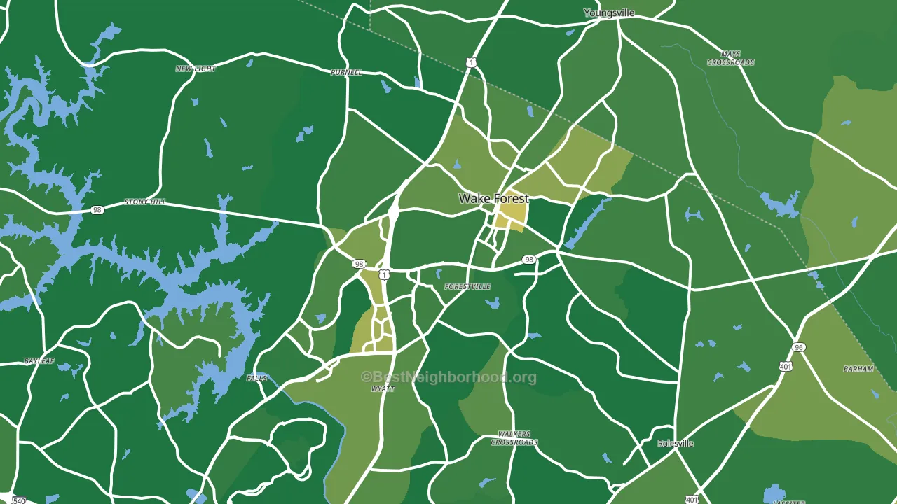 27587, NC block-group voter-turnout map