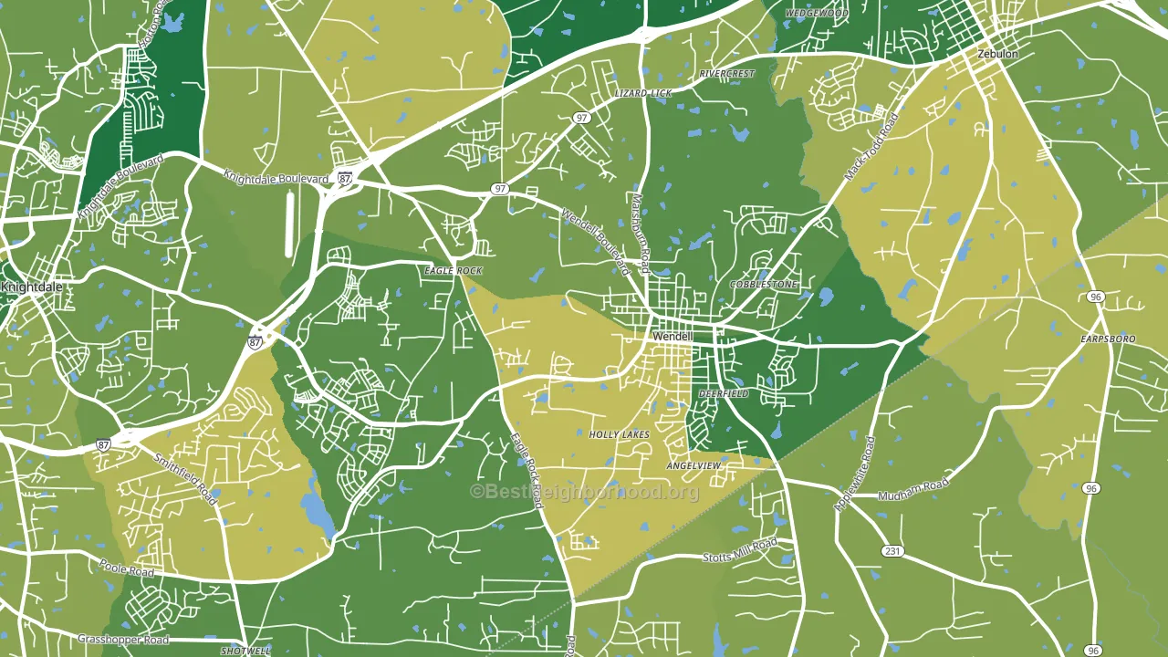 27591, NC block-group voter-turnout map