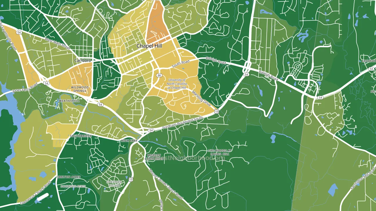 27599, NC block-group voter-turnout map