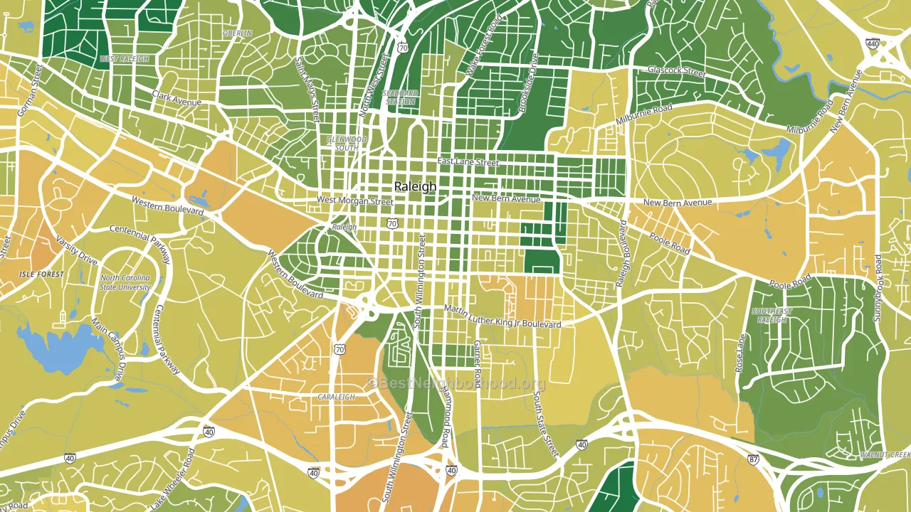27601, NC block-group voter-turnout map