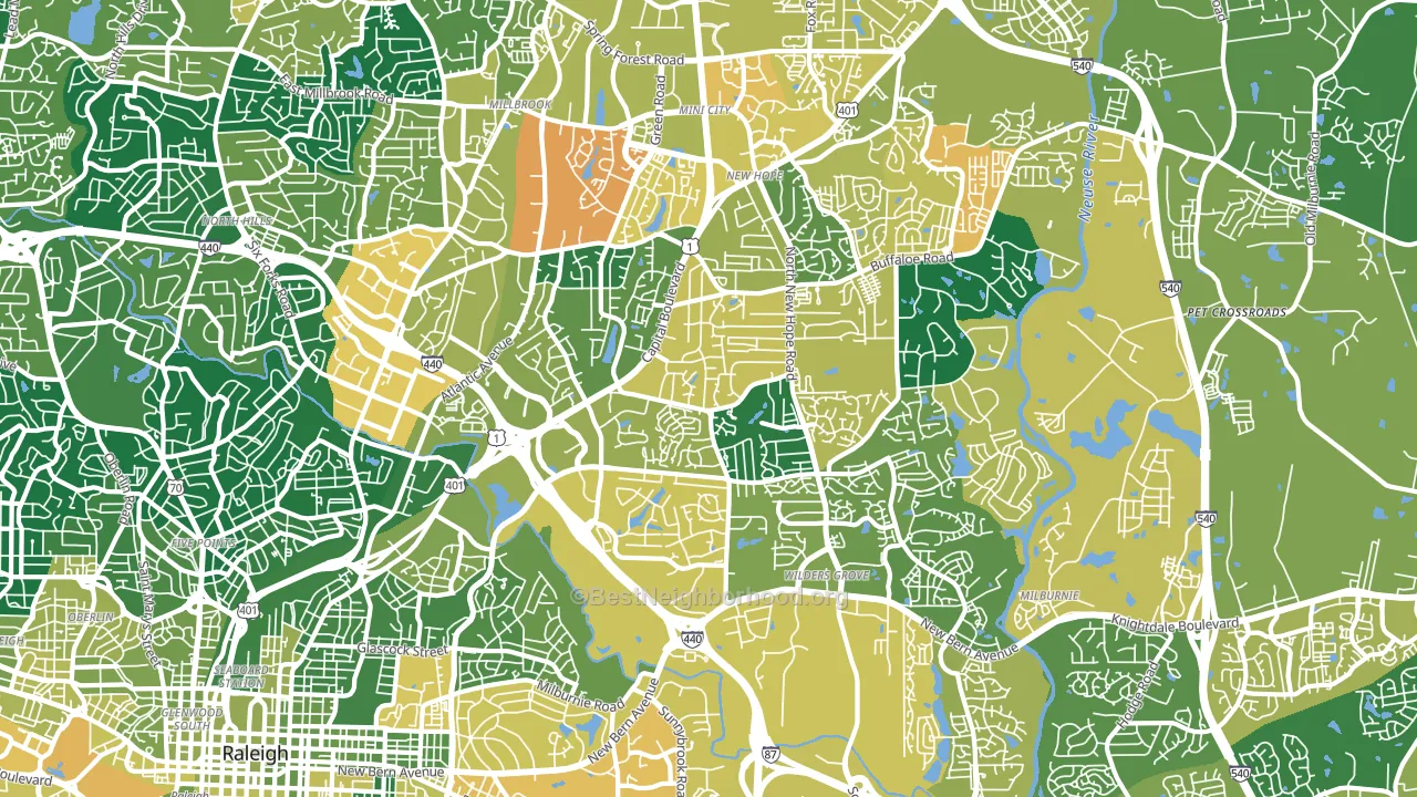 27604, NC block-group voter-turnout map