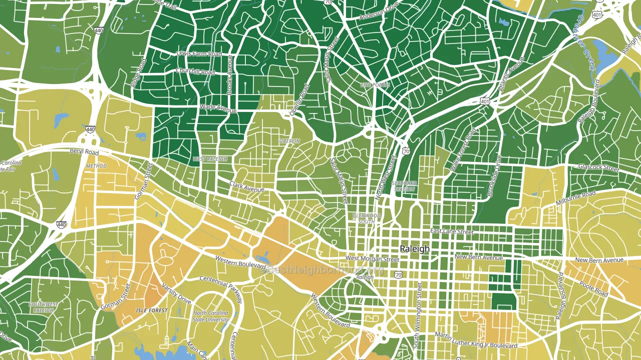27605, NC block-group voter-turnout map