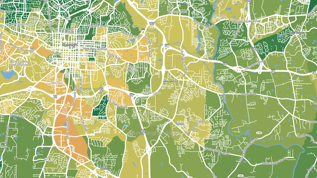 27610, NC block-group voter-turnout map