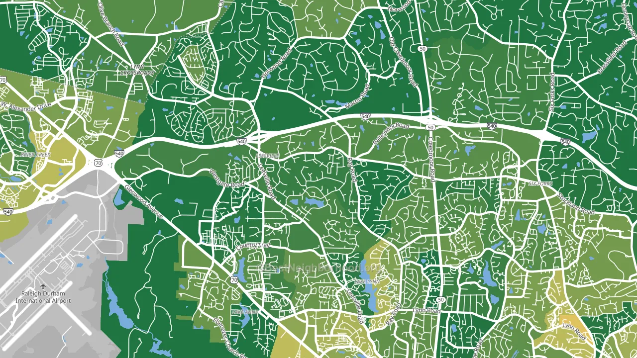 27613, NC block-group voter-turnout map