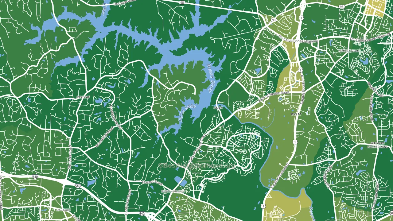 27614, NC block-group voter-turnout map