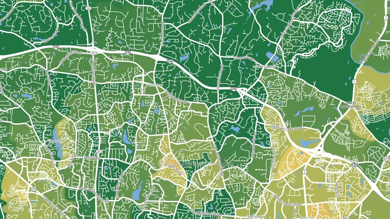 27615, NC block-group voter-turnout map