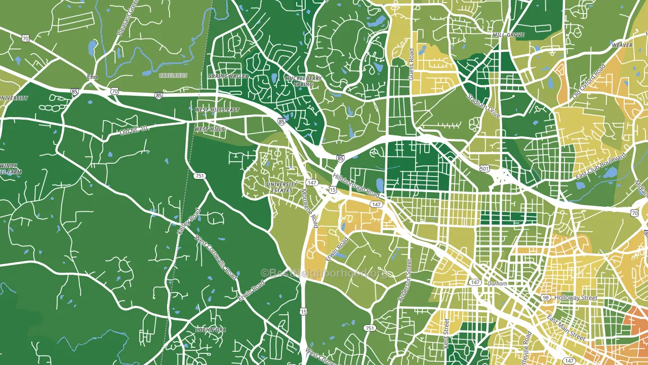 27705, NC block-group voter-turnout map