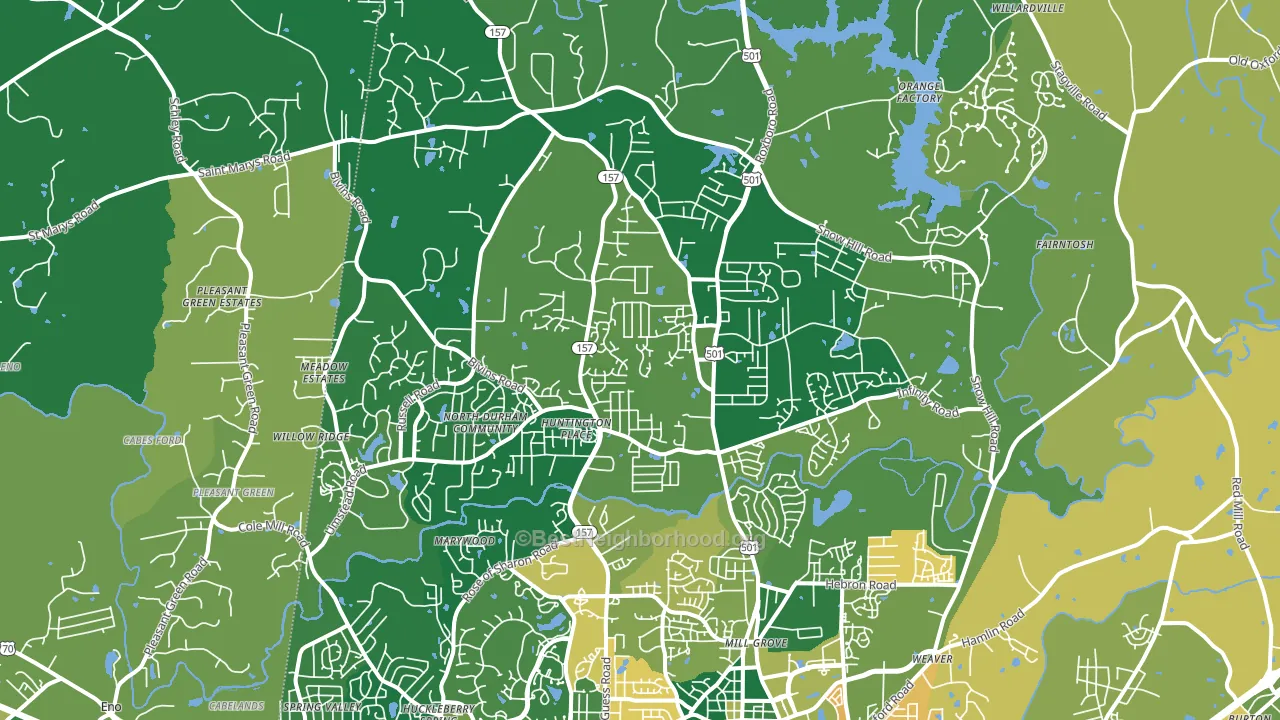 27712, NC block-group voter-turnout map