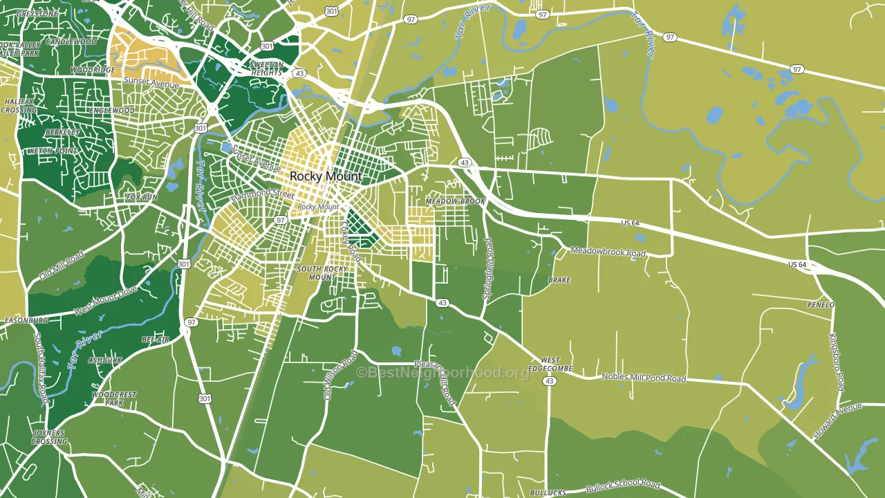 27801, NC block-group voter-turnout map