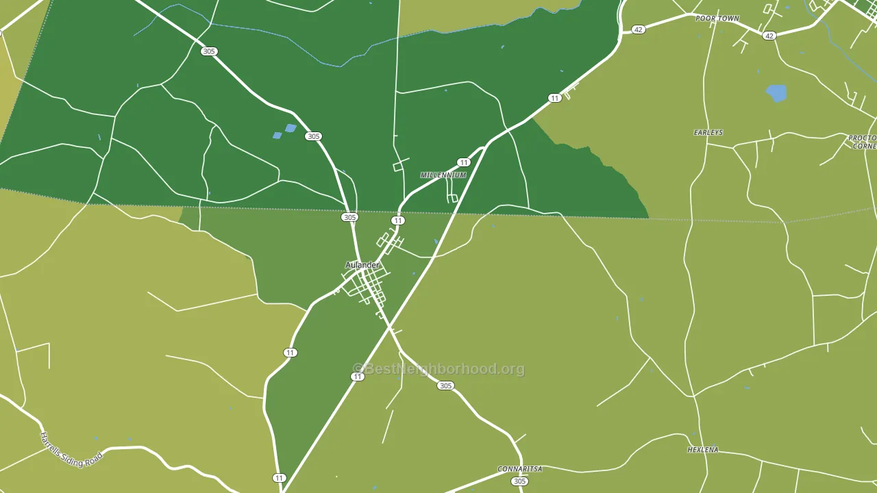 27805, NC block-group voter-turnout map