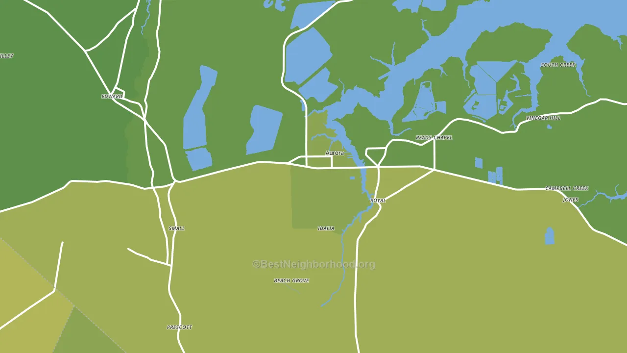 27806, NC block-group voter-turnout map