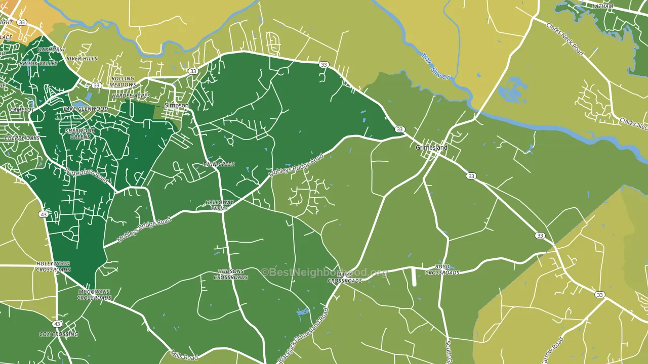 27837, NC block-group voter-turnout map